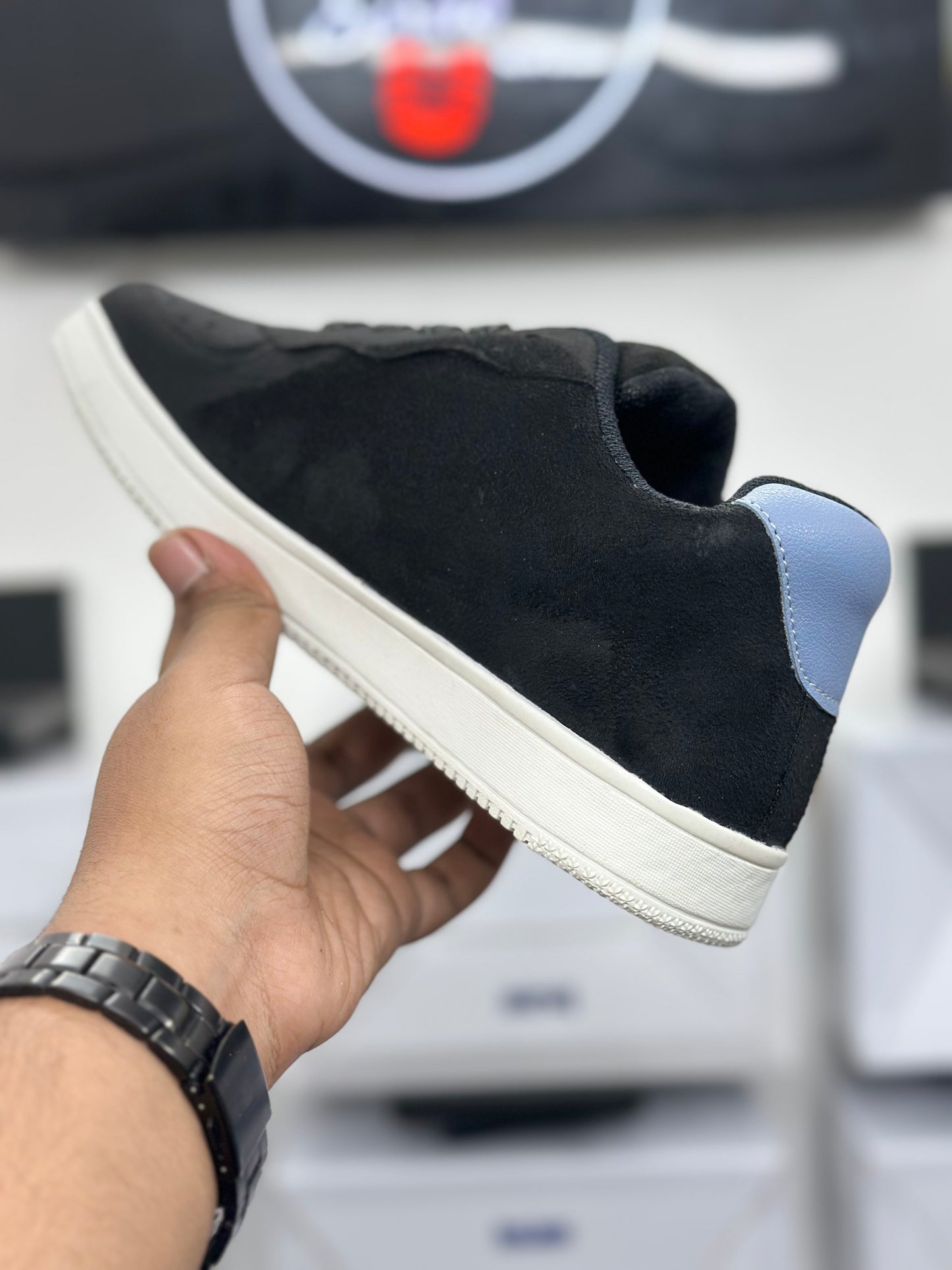 Black Suede Street Sneakers – Premium Comfort Edition