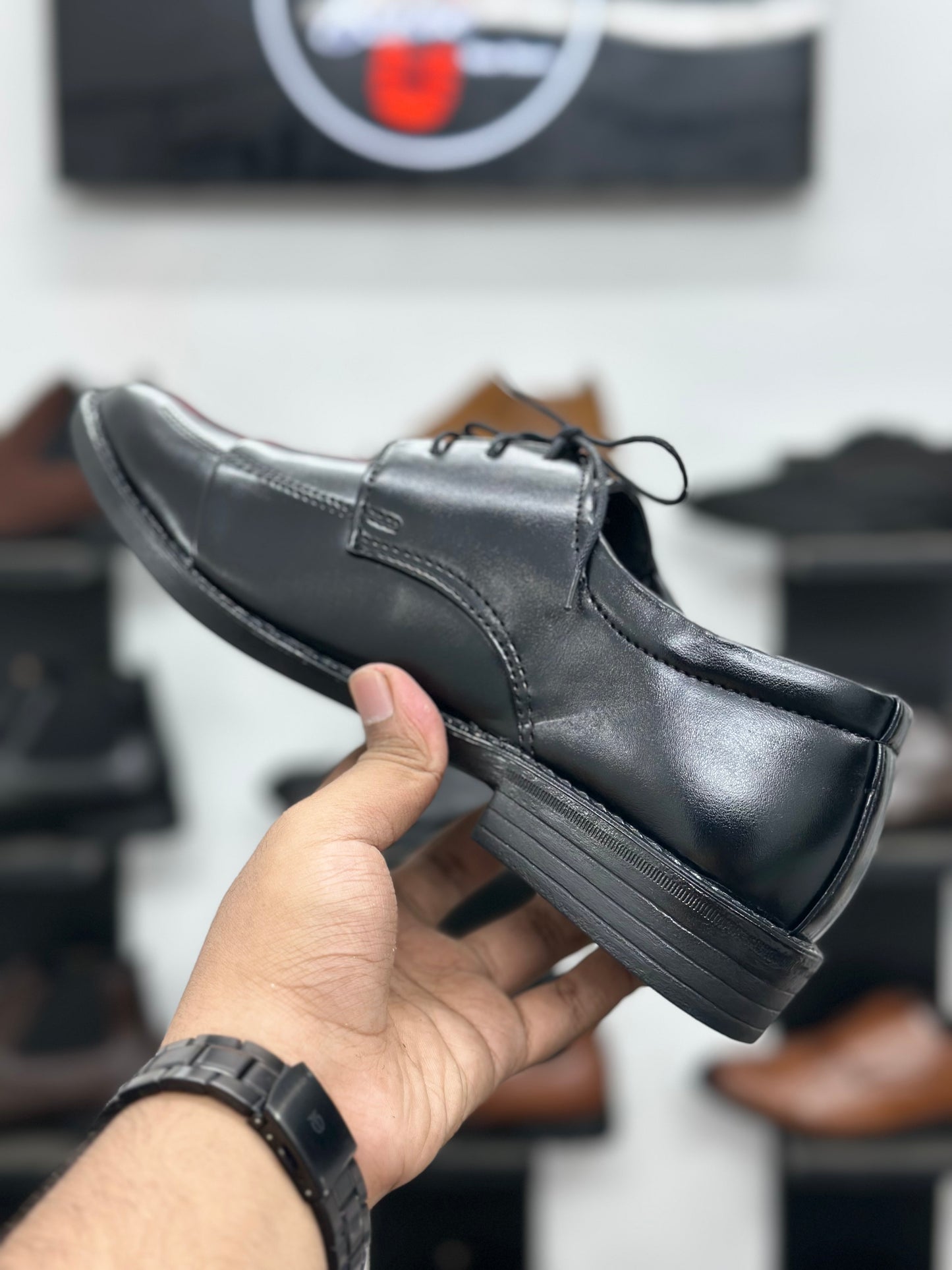 Esrakz-Premium Black Oxford Dress Shoes – Sleek Cap Toe Formal Leather