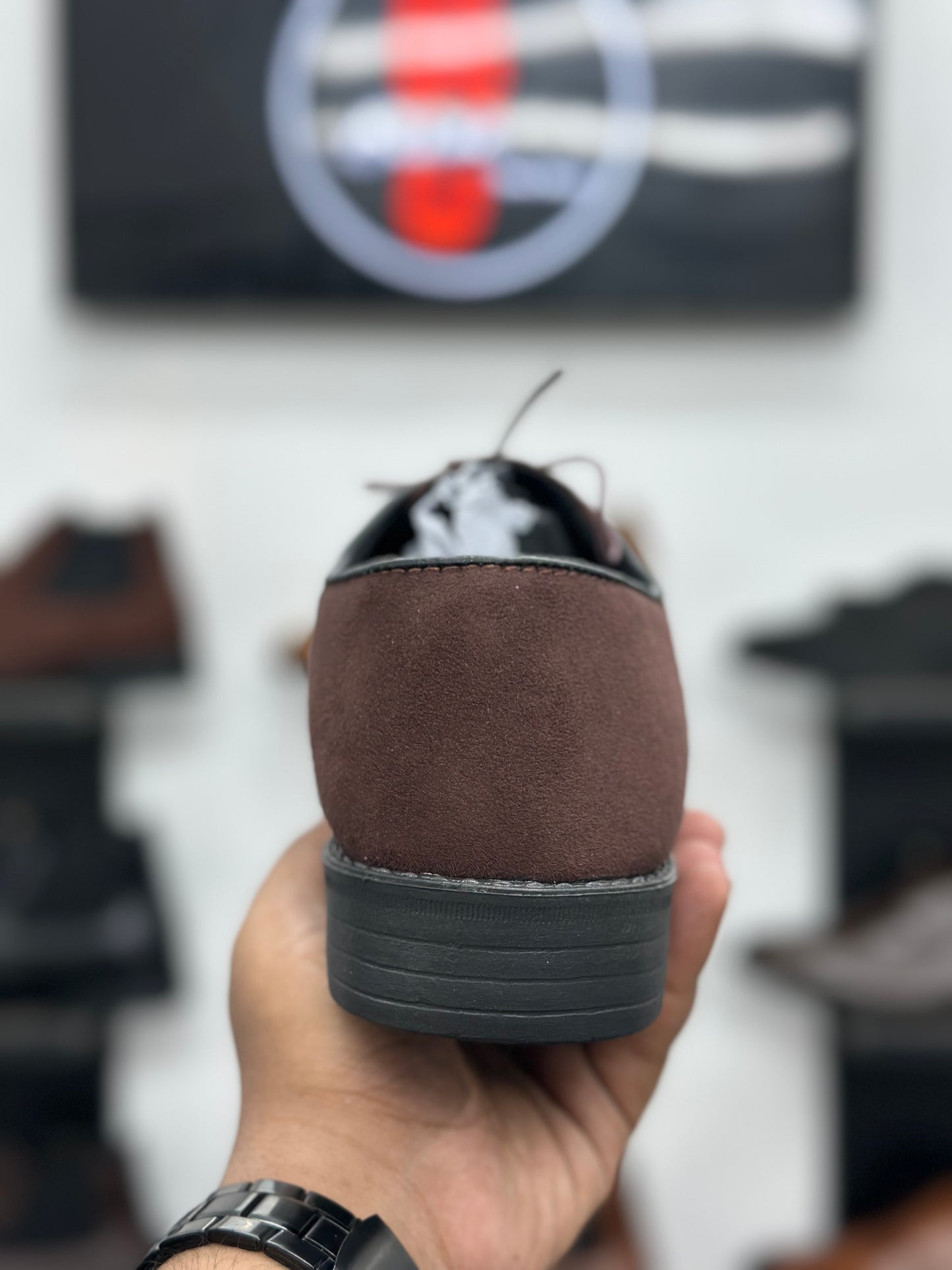 Esrakz-Classic Chocolate Suede Derby Shoes