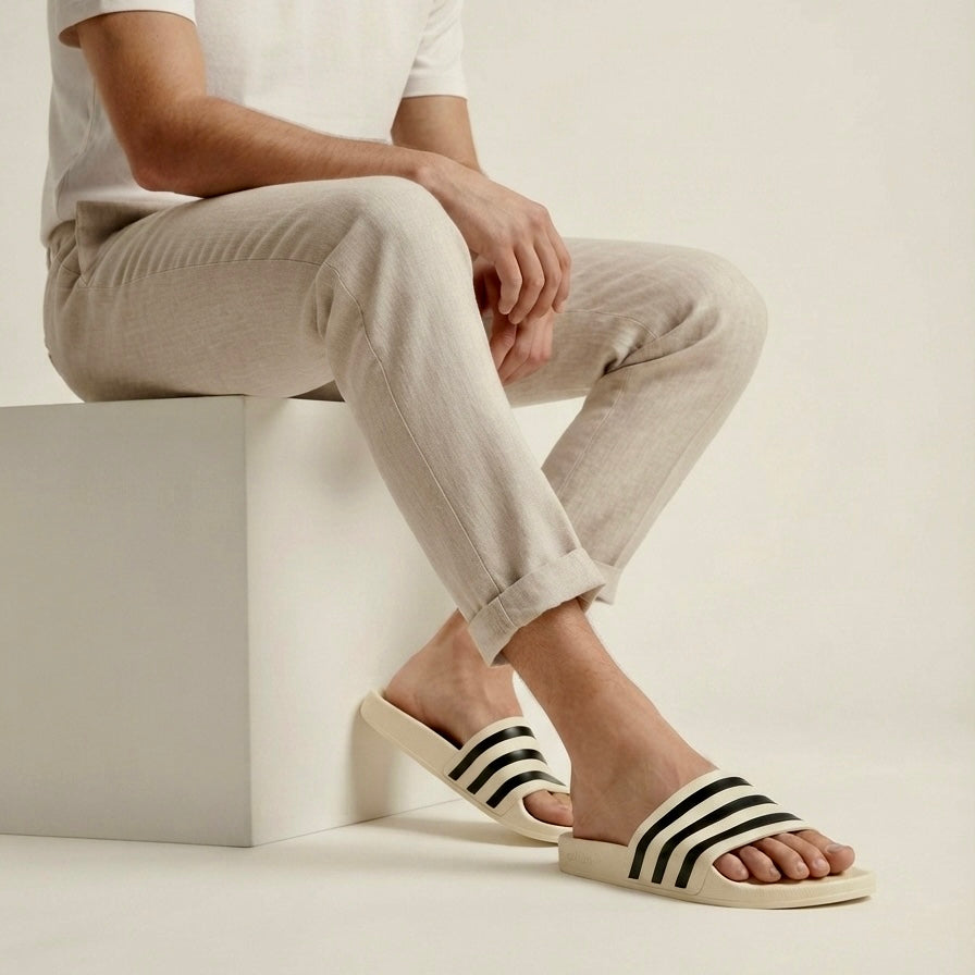 Men's Adilette Comfort Slides Off White