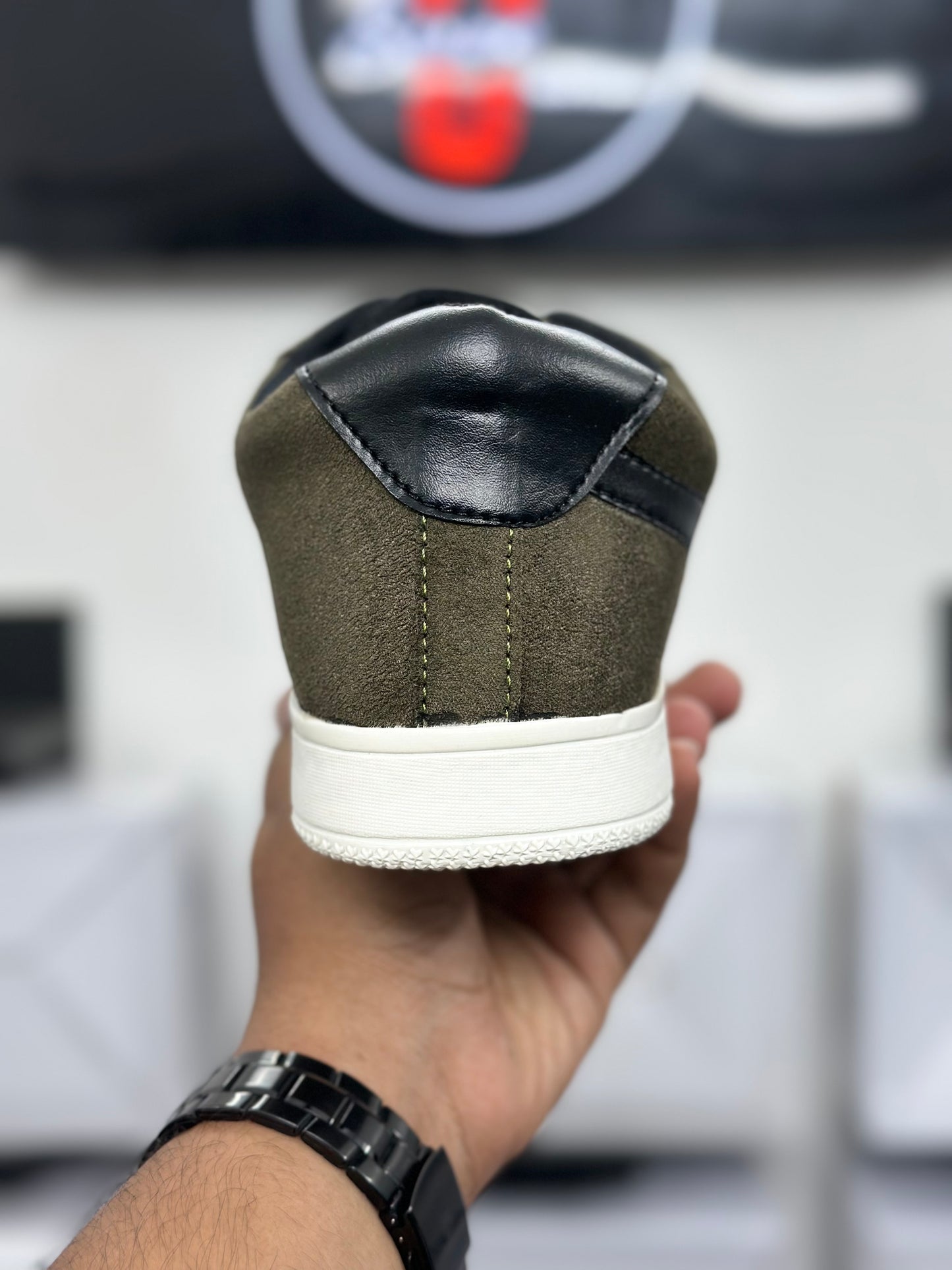 Olive Suede Street Sneakers – Premium Comfort Edition