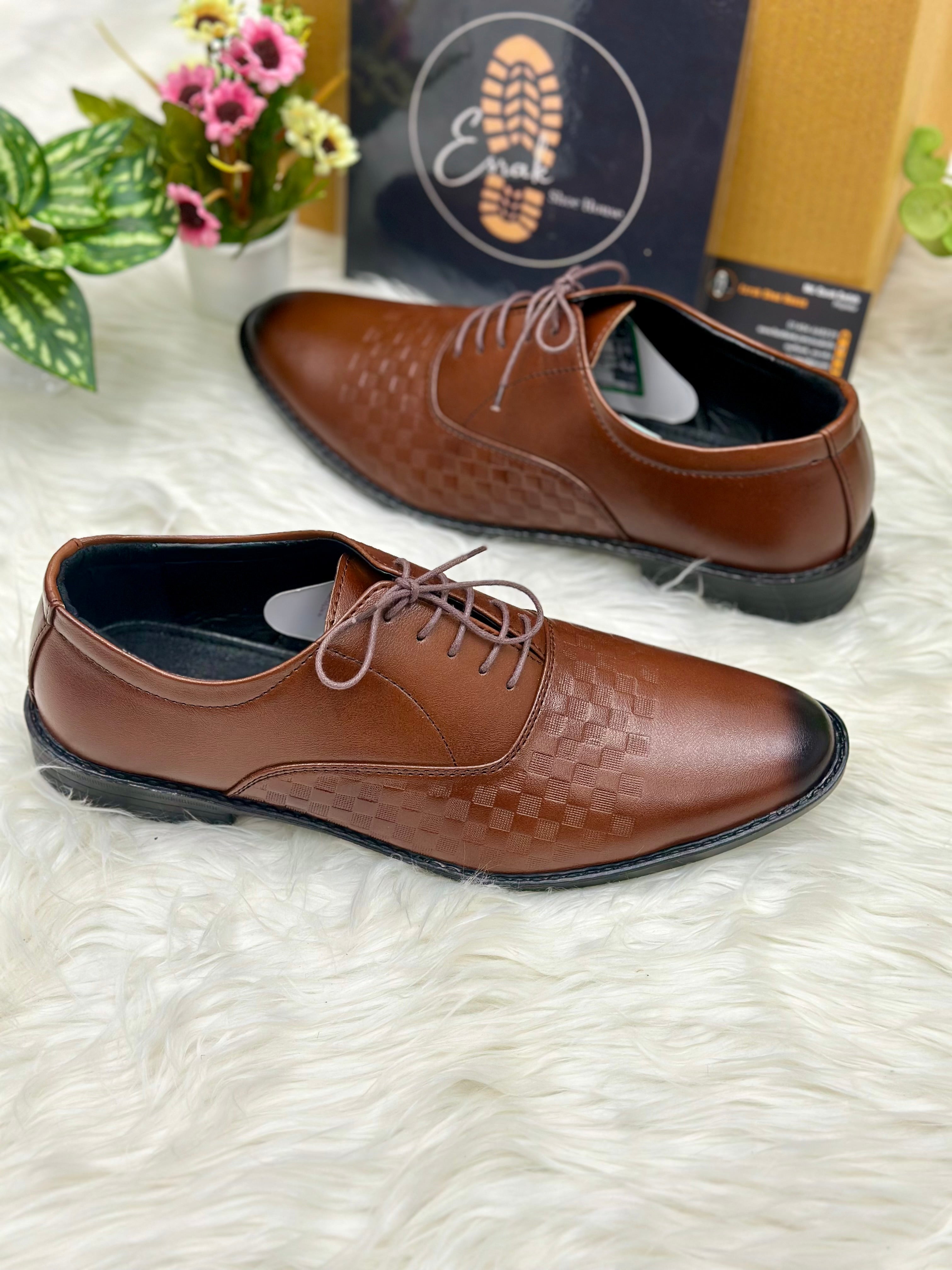 Esrakz-Brown Lace-Up Formal Shoes