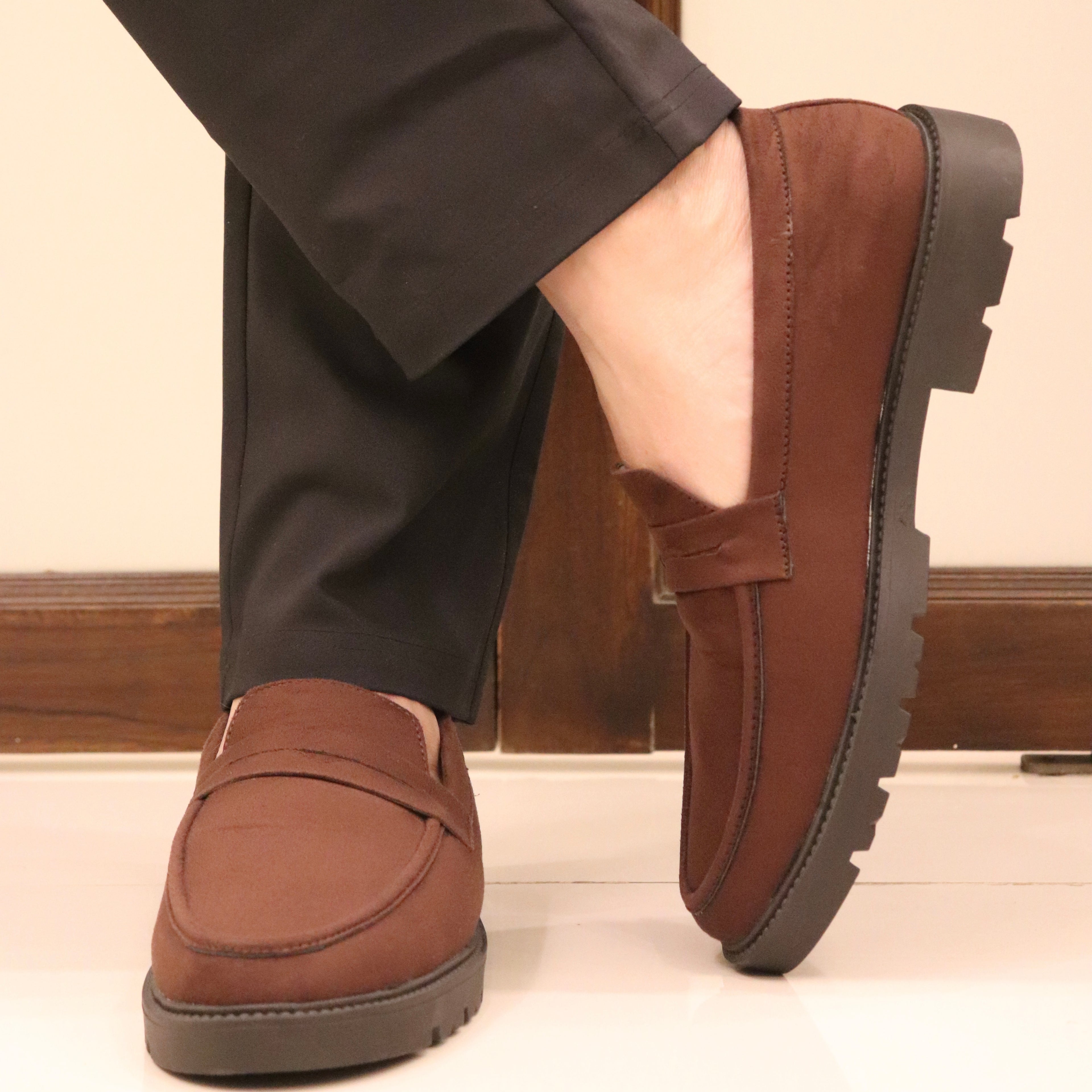Esrakz Chunky Loafer-Brown