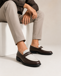 Men’s Two-Tone Penny Loafers – Chocolate