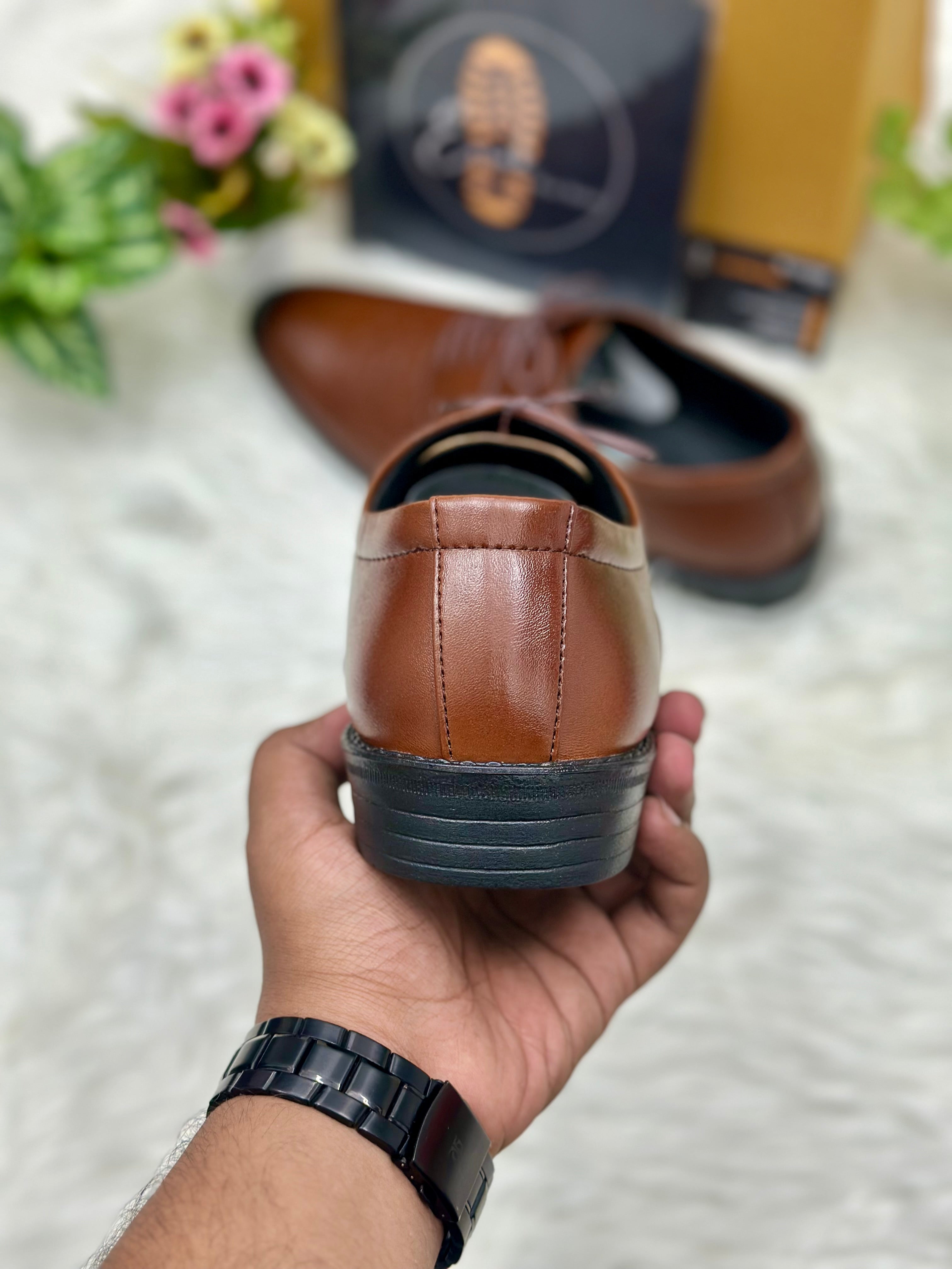 Esrakz-Brown Lace-Up Formal Shoes