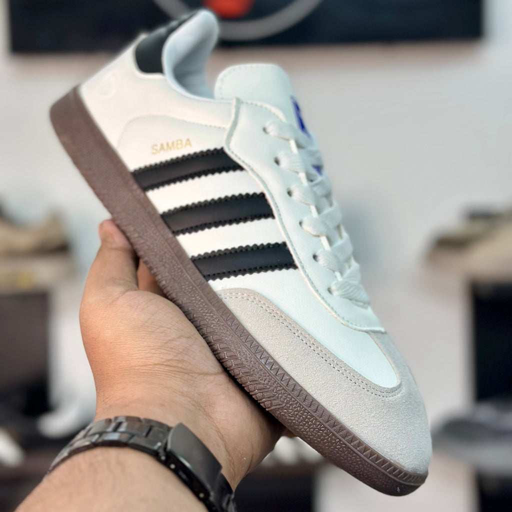 Samba Style Sneakers – Classic White Black.