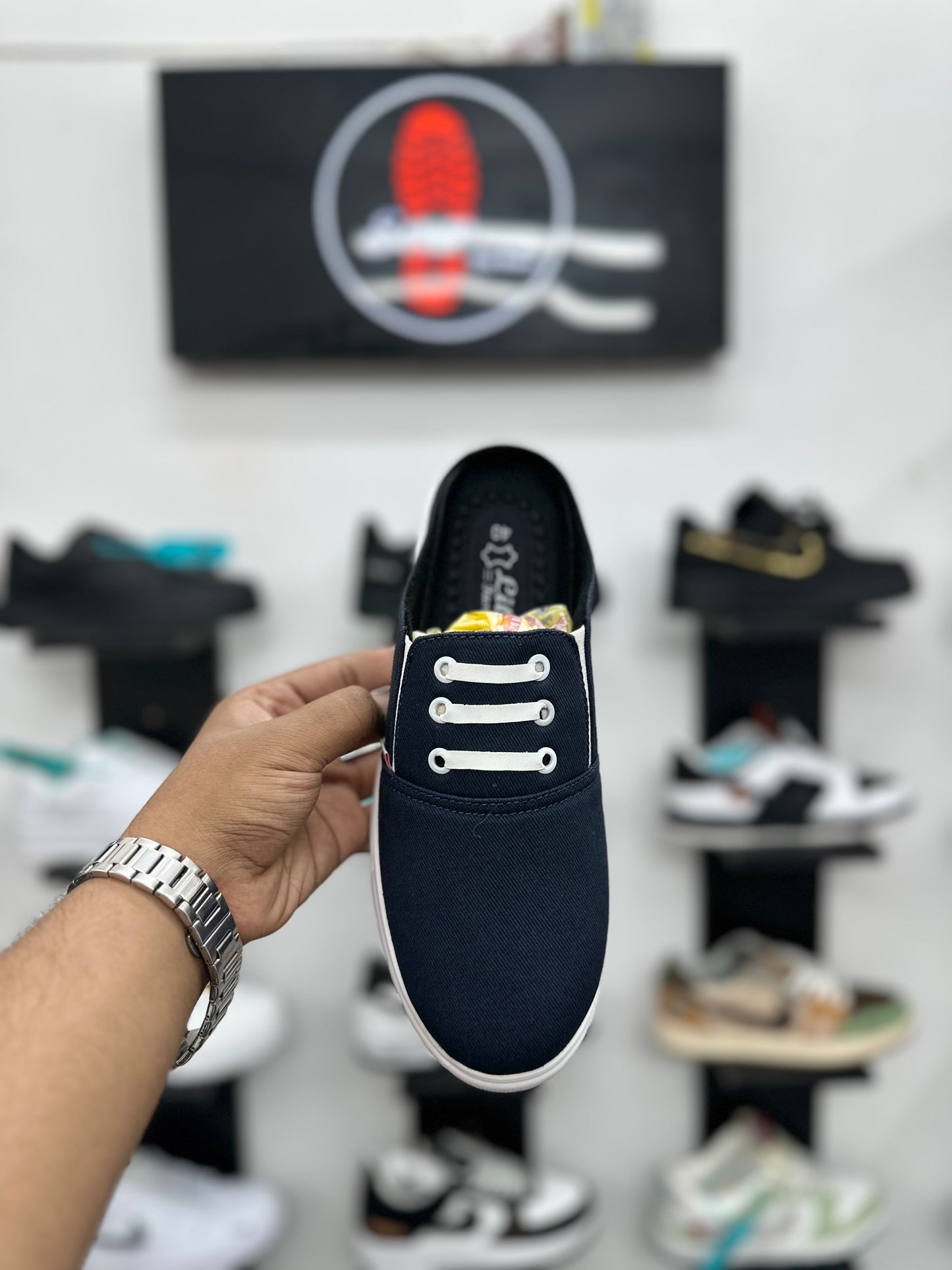 Esrakz-Half Shoes Navy Blue