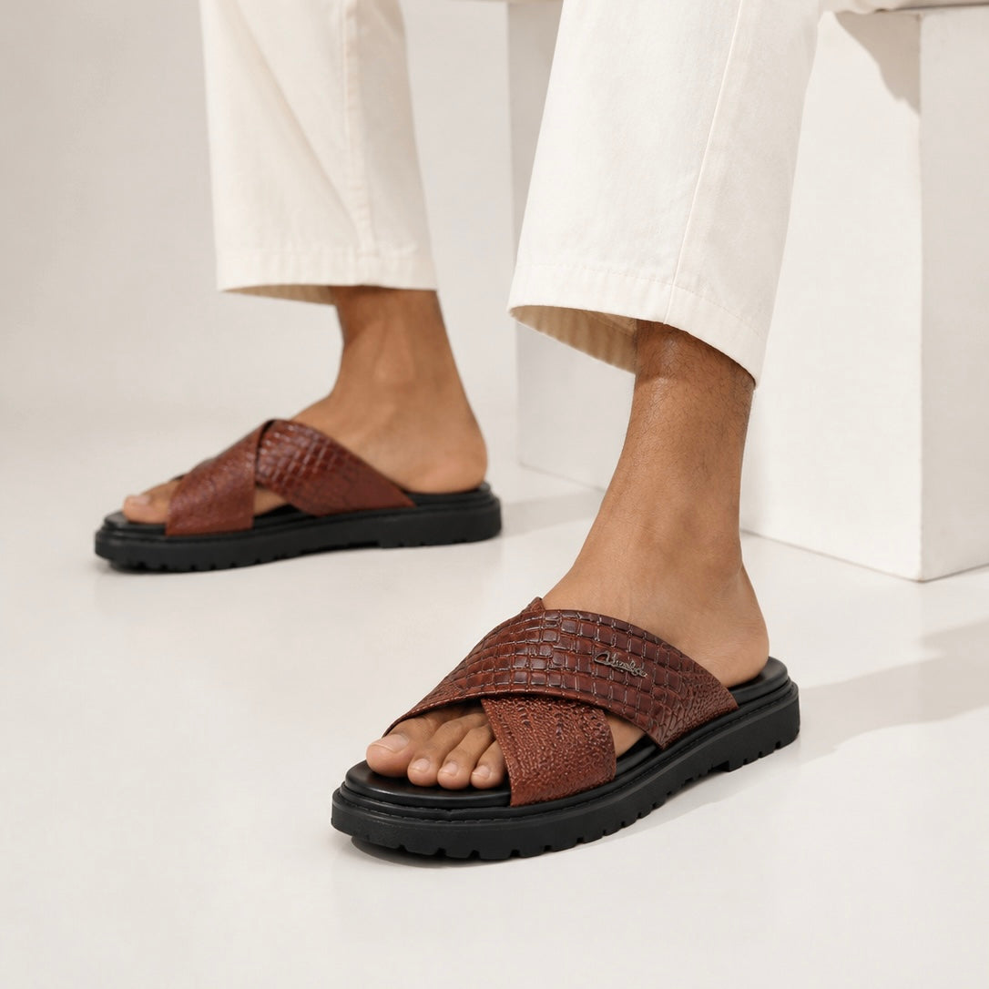 Esrakz Premium Dual Strap Sandals:Clarks 04