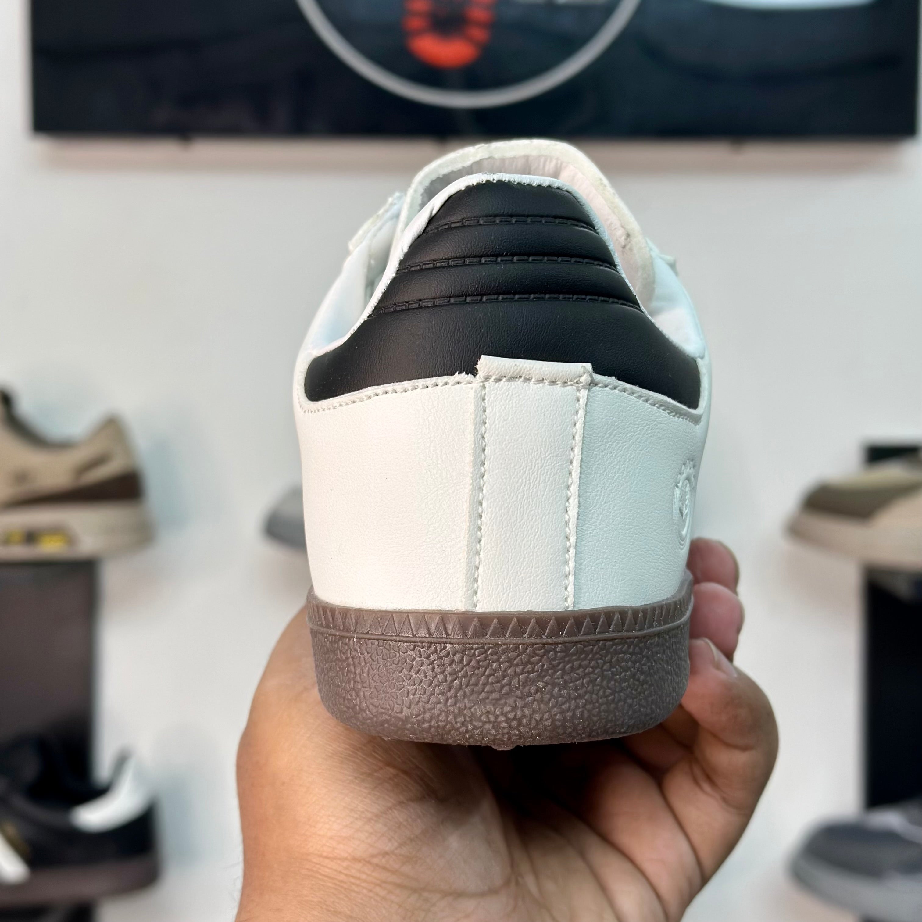 Samba Style Sneakers – Classic White Black.