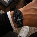 SKMEI 1220 Men’s Stainless Steel Analog-Digital Watch – Classic Black
