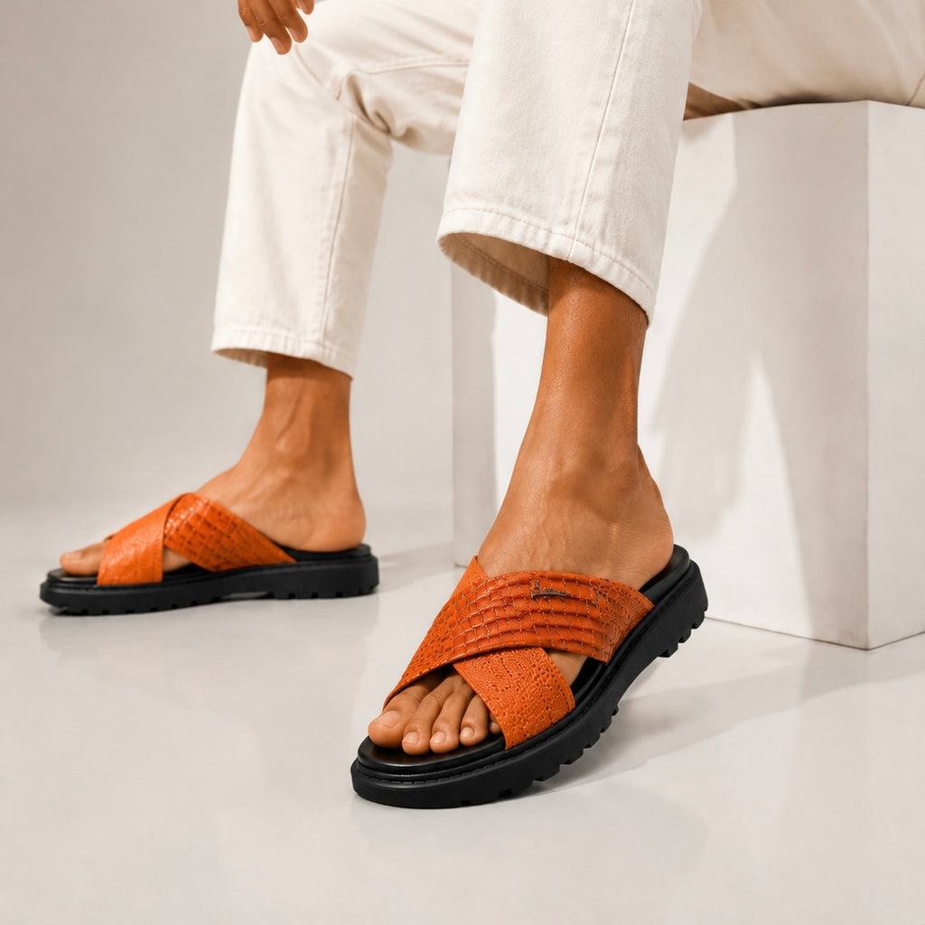 Esrakz Premium Dual Strap Sandals:Clarks 06