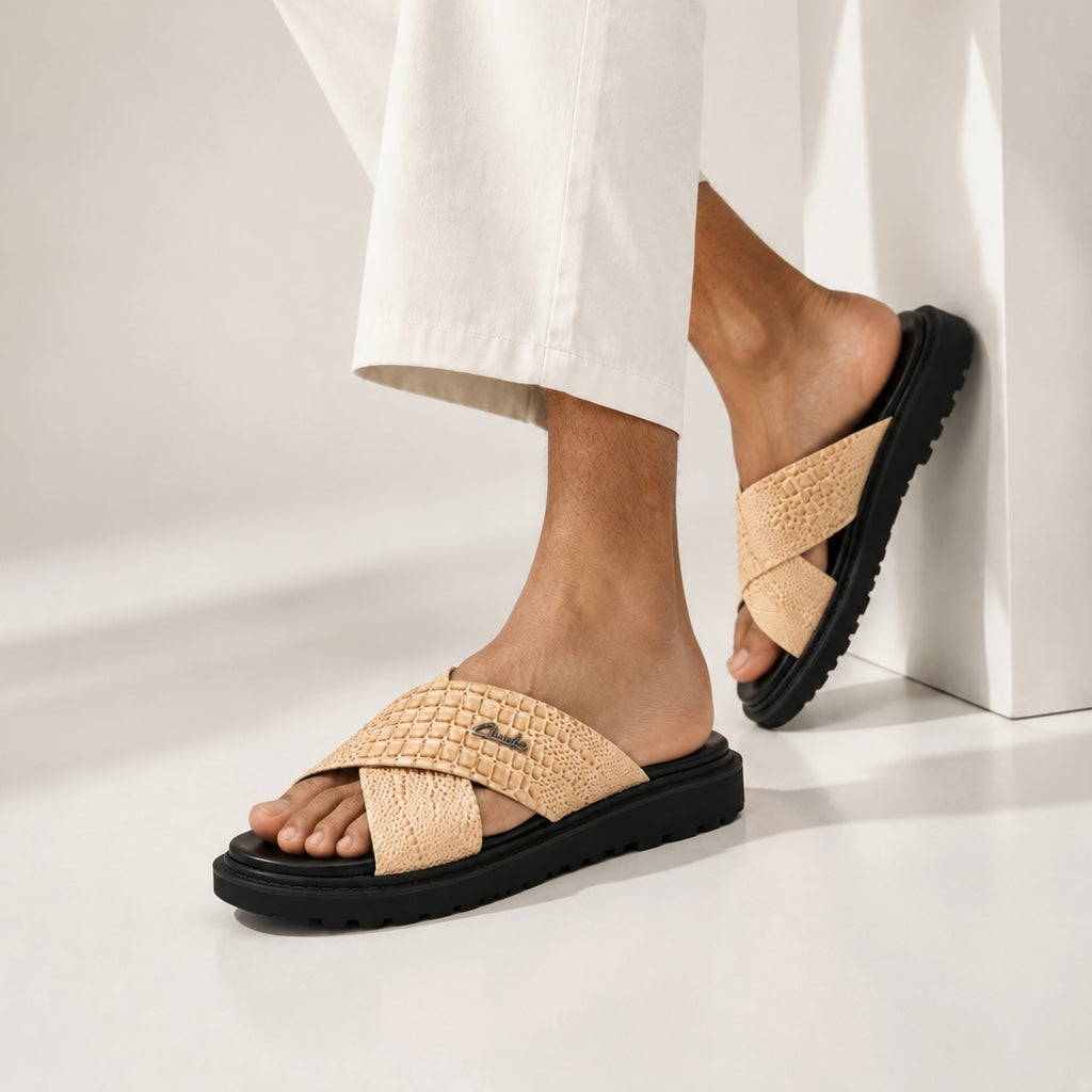 Esrakz Premium Dual Strap Sandals:Clarks 03