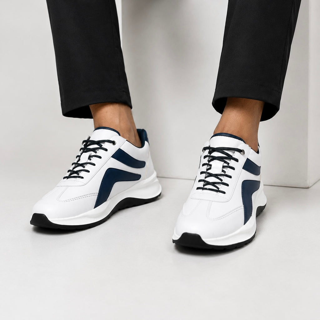 Esrakz White Salar Sneakers for Men – Comfortable Casual Street Shoes