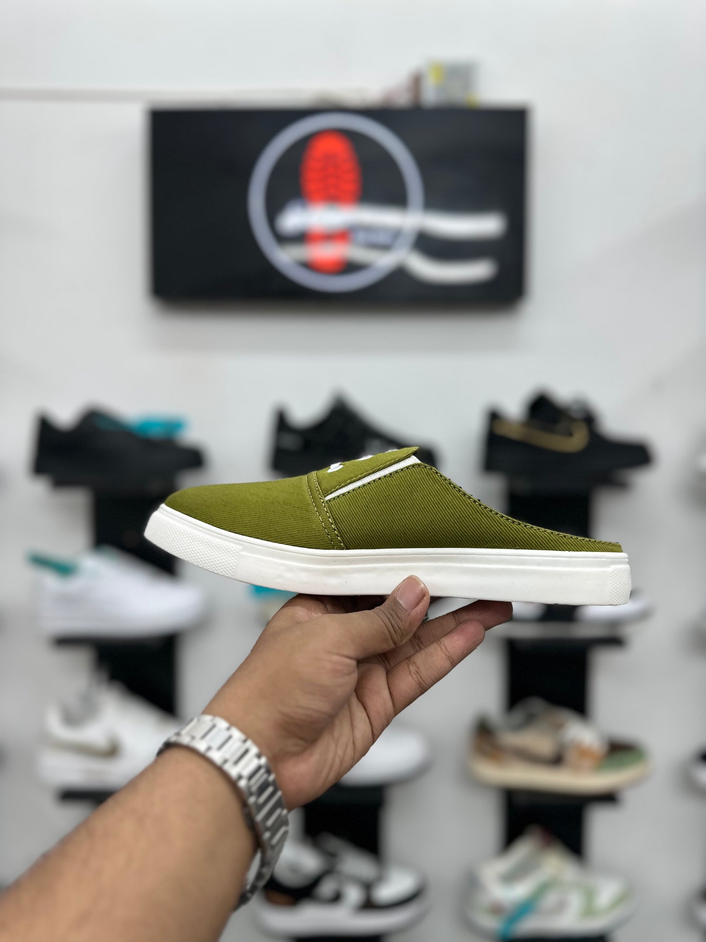 Esrakz-Half Shoes Olive