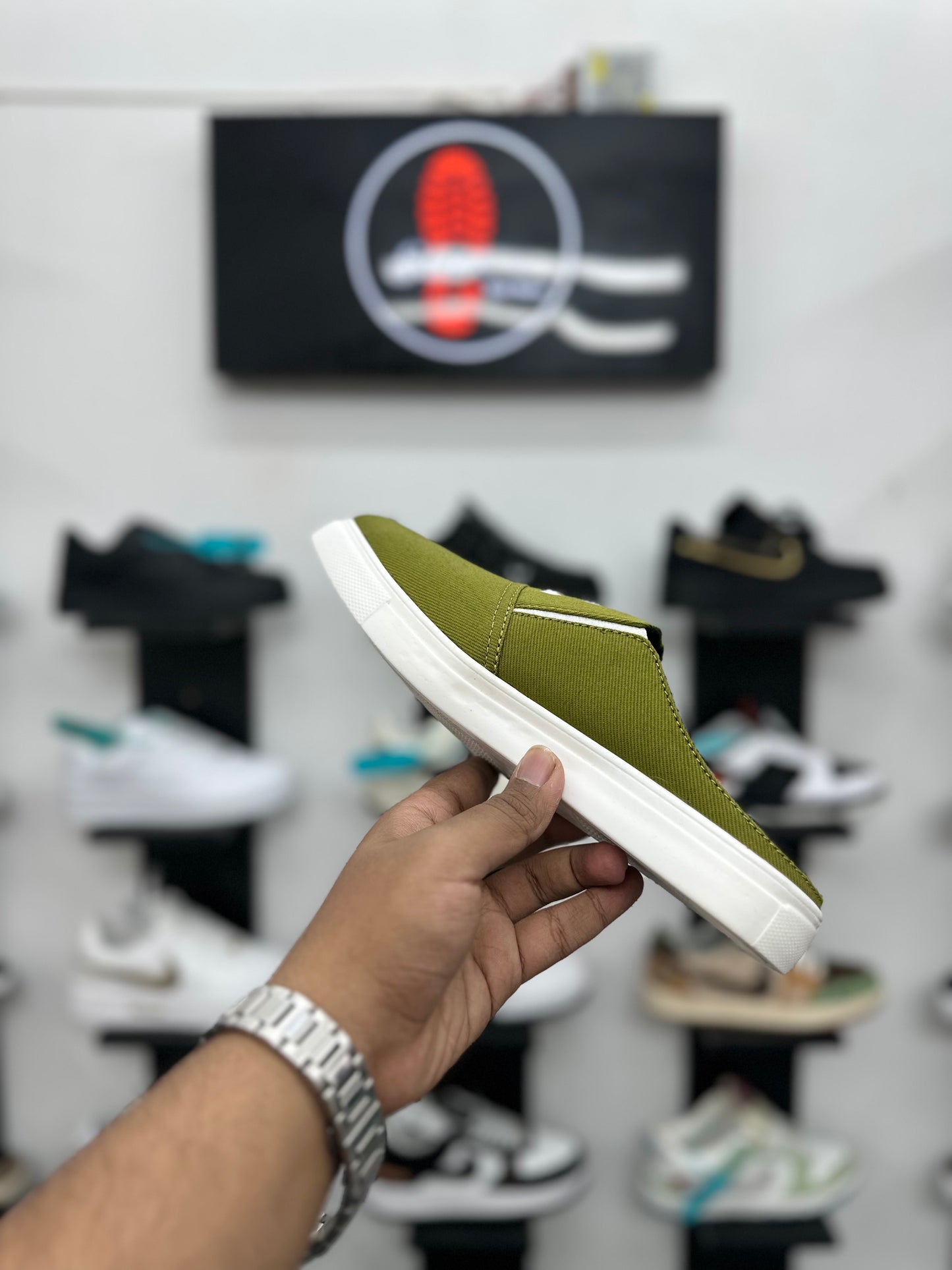 Esrakz-Half Shoes Olive