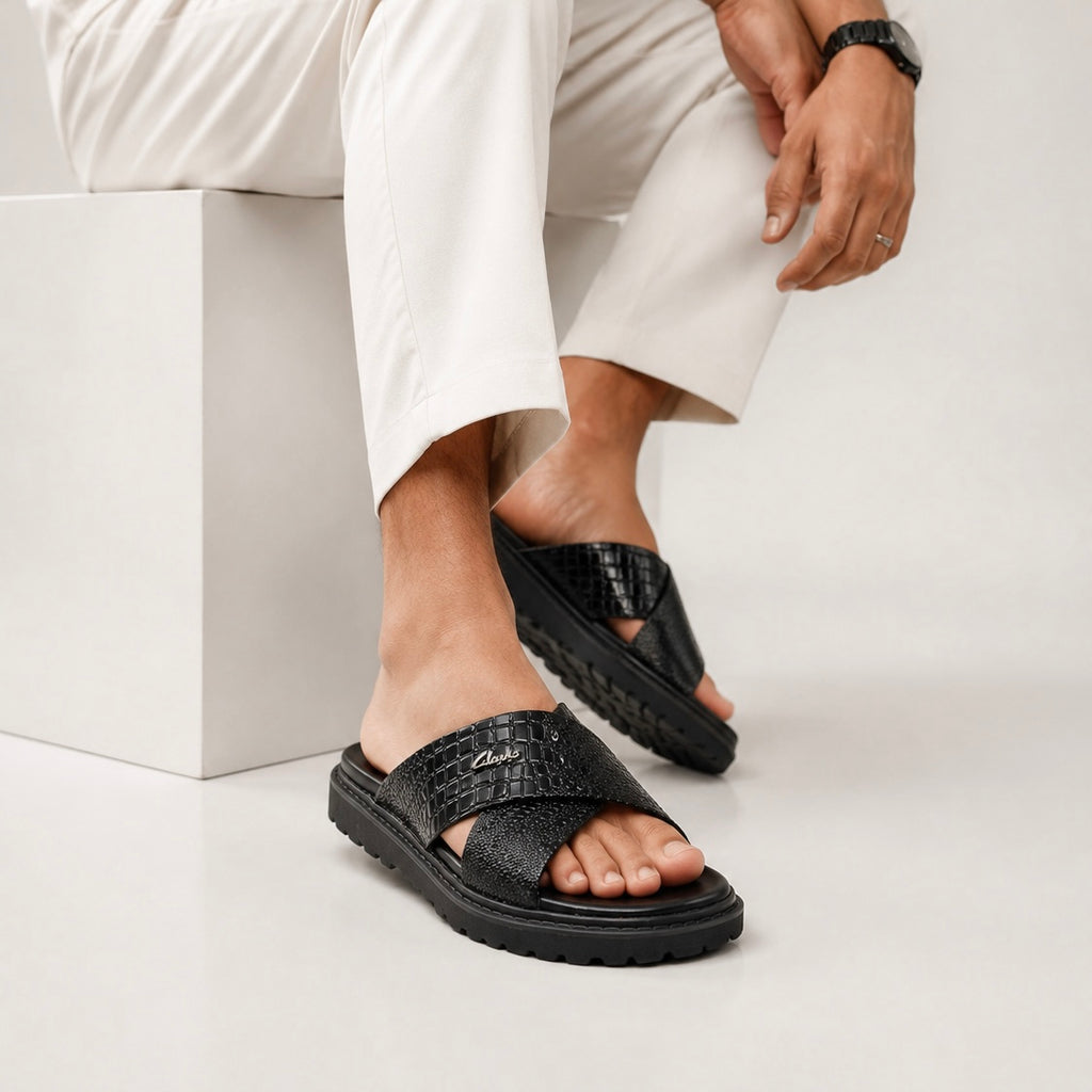 Esrakz Premium Dual Strap Sandals:Clarks 02