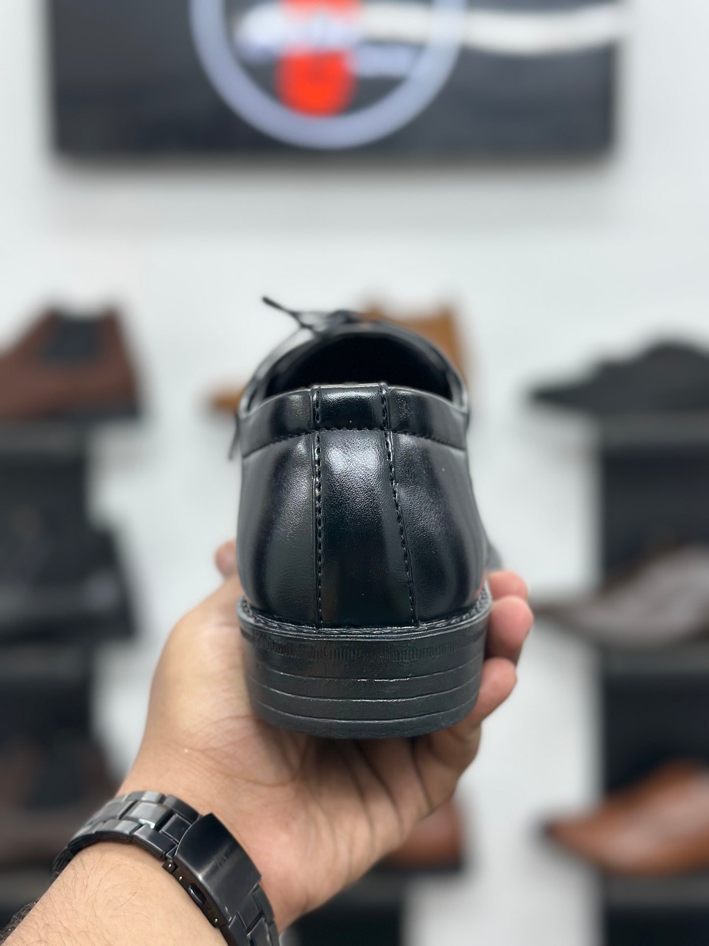 Esrakz-Premium Black Oxford Dress Shoes – Sleek Cap Toe Formal Leather