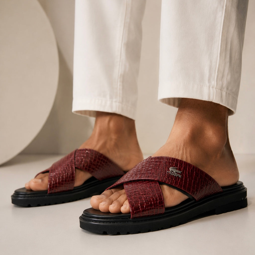 Esrakz Premium Dual Strap Sandals:Lacoste 03