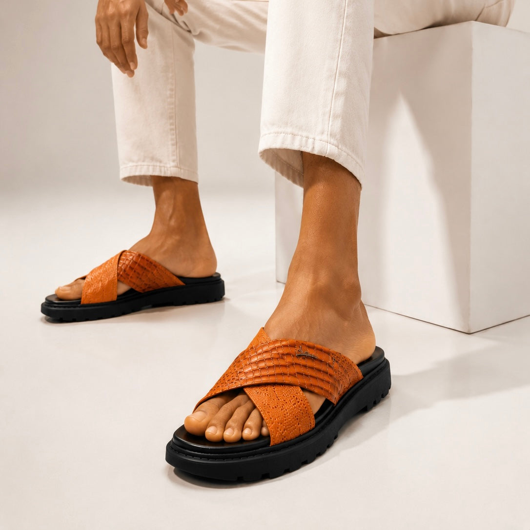 Esrakz Premium Dual Strap Sandals:Clarks 06
