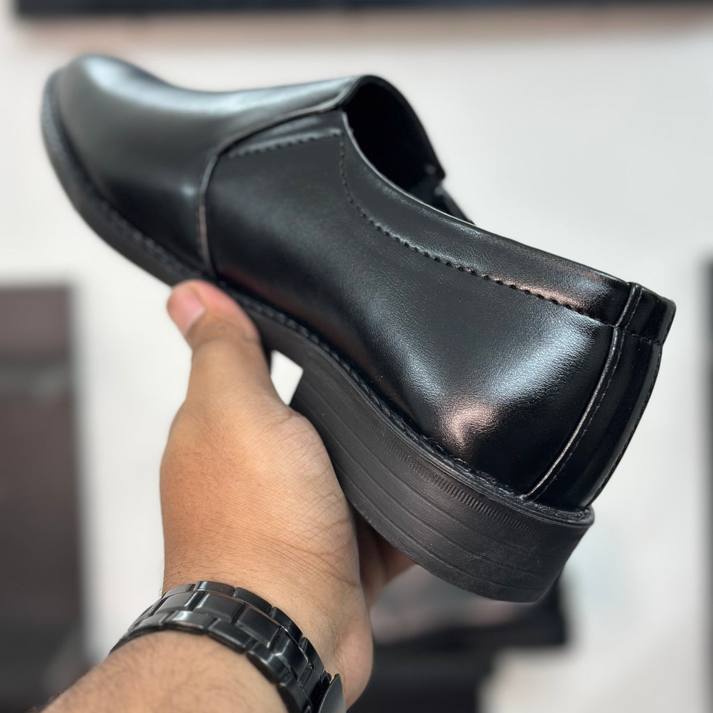 Esrakz Men’s Premium Black Oxford Slip-On