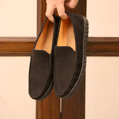 Men’s Casual Suede Loafers - Black
