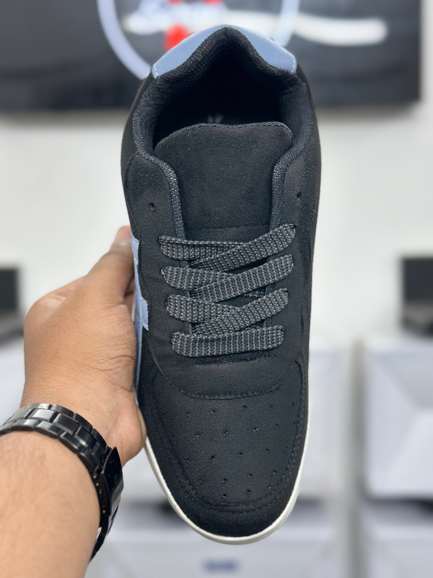 Black Suede Street Sneakers – Premium Comfort Edition
