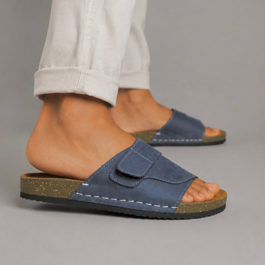 ESRAKZ Premium Suede Comfort Sandals – Slate