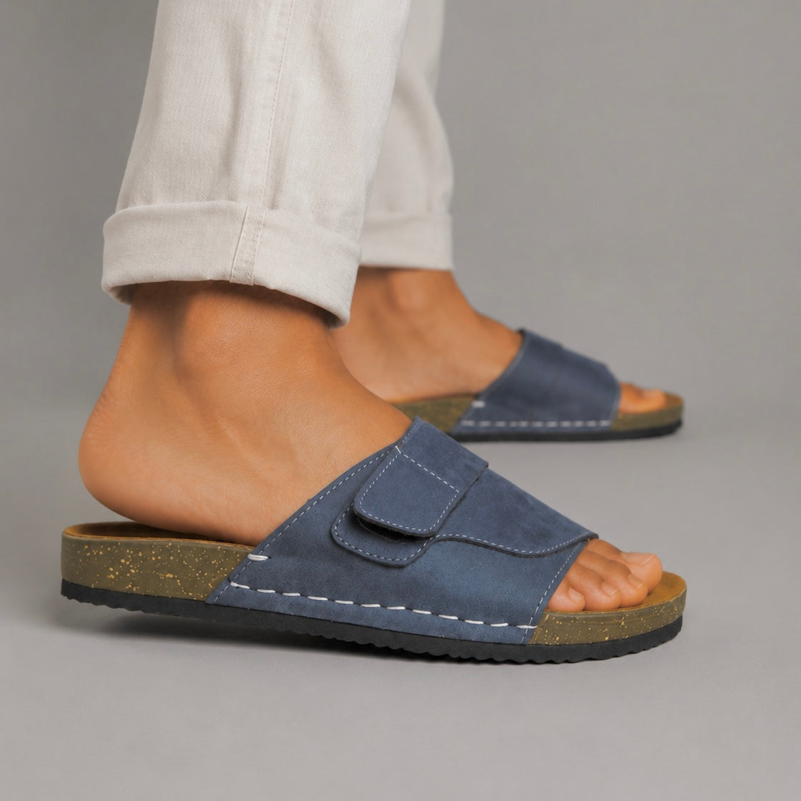 ESRAKZ Premium Suede Comfort Sandals – Slate