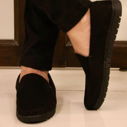 Men’s Casual Suede Loafers - Black