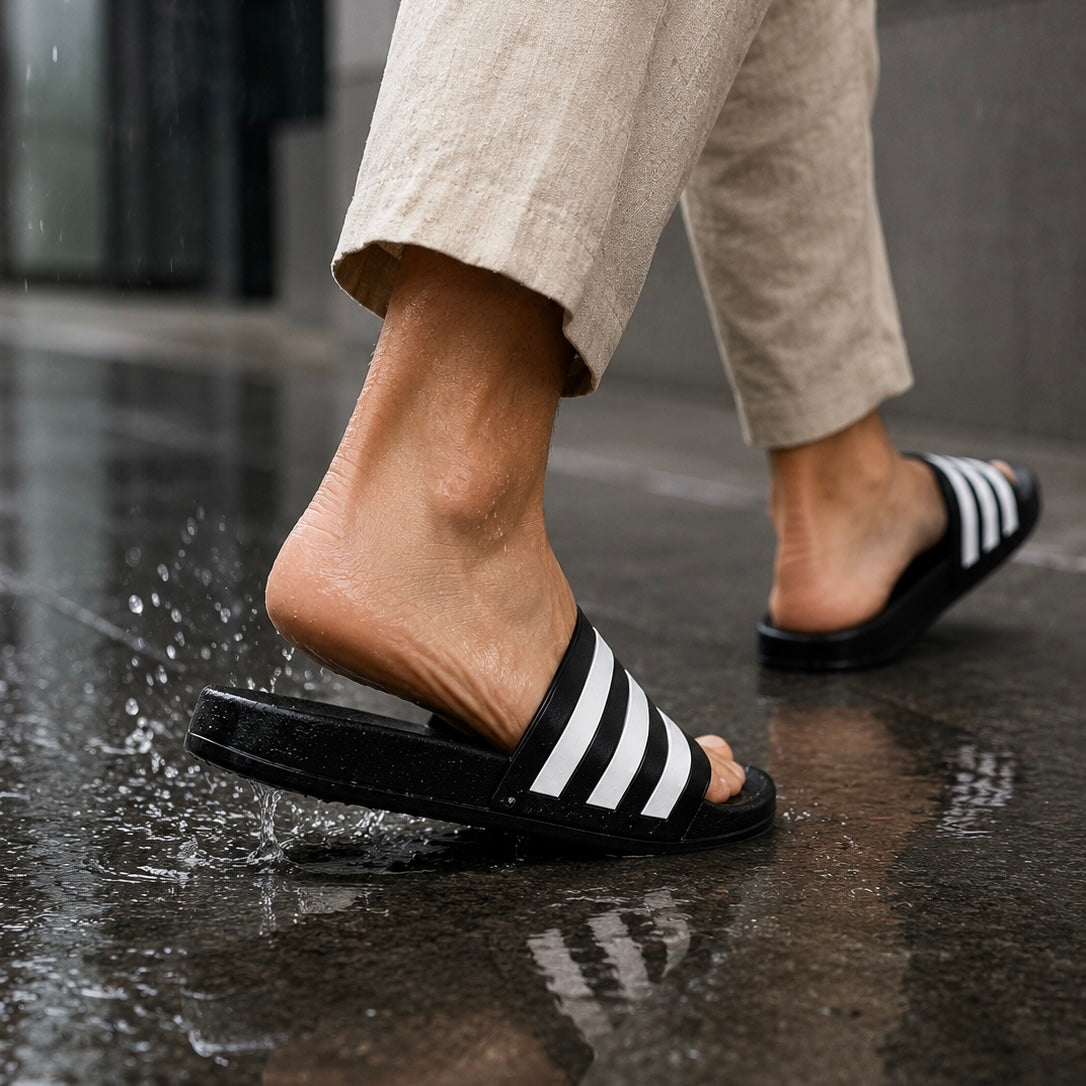 Men's Adilette Comfort Slides B&W