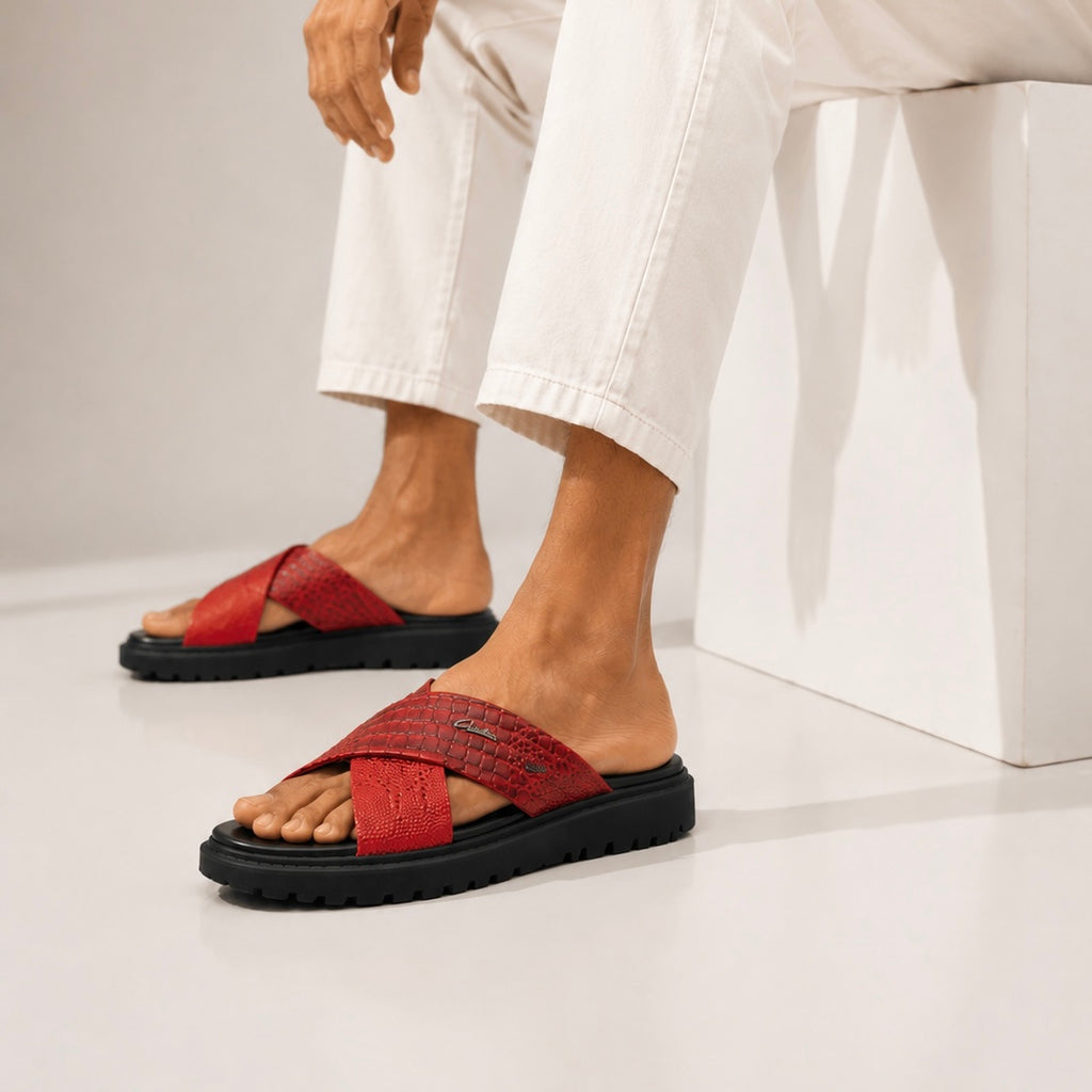 Esrakz Premium Dual Strap Sandals:Clarks 05