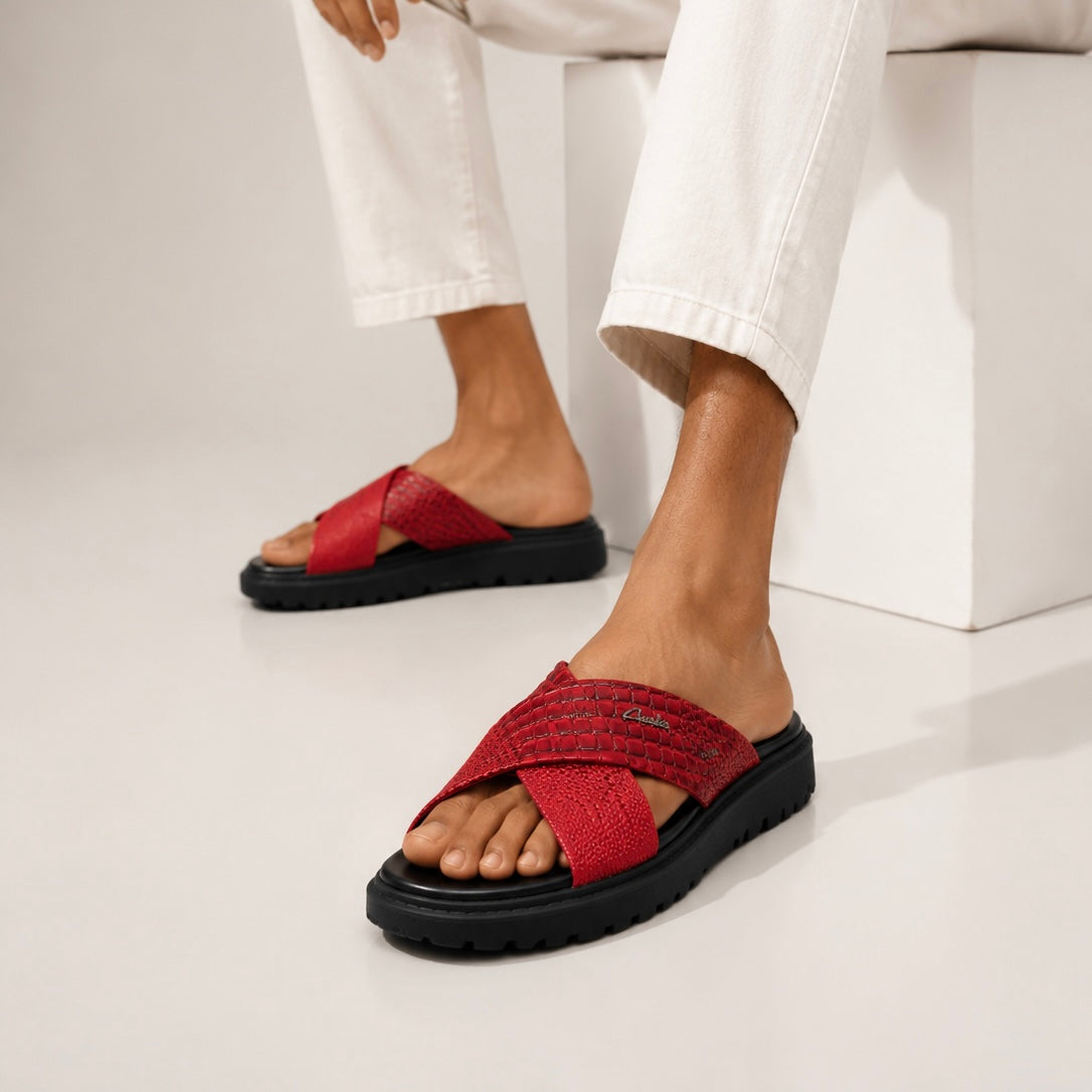 Esrakz Premium Dual Strap Sandals:Clarks 05