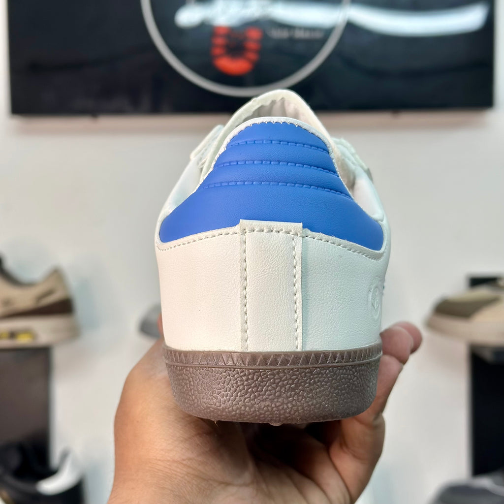 Samba Style Sneakers – Classic White Sky