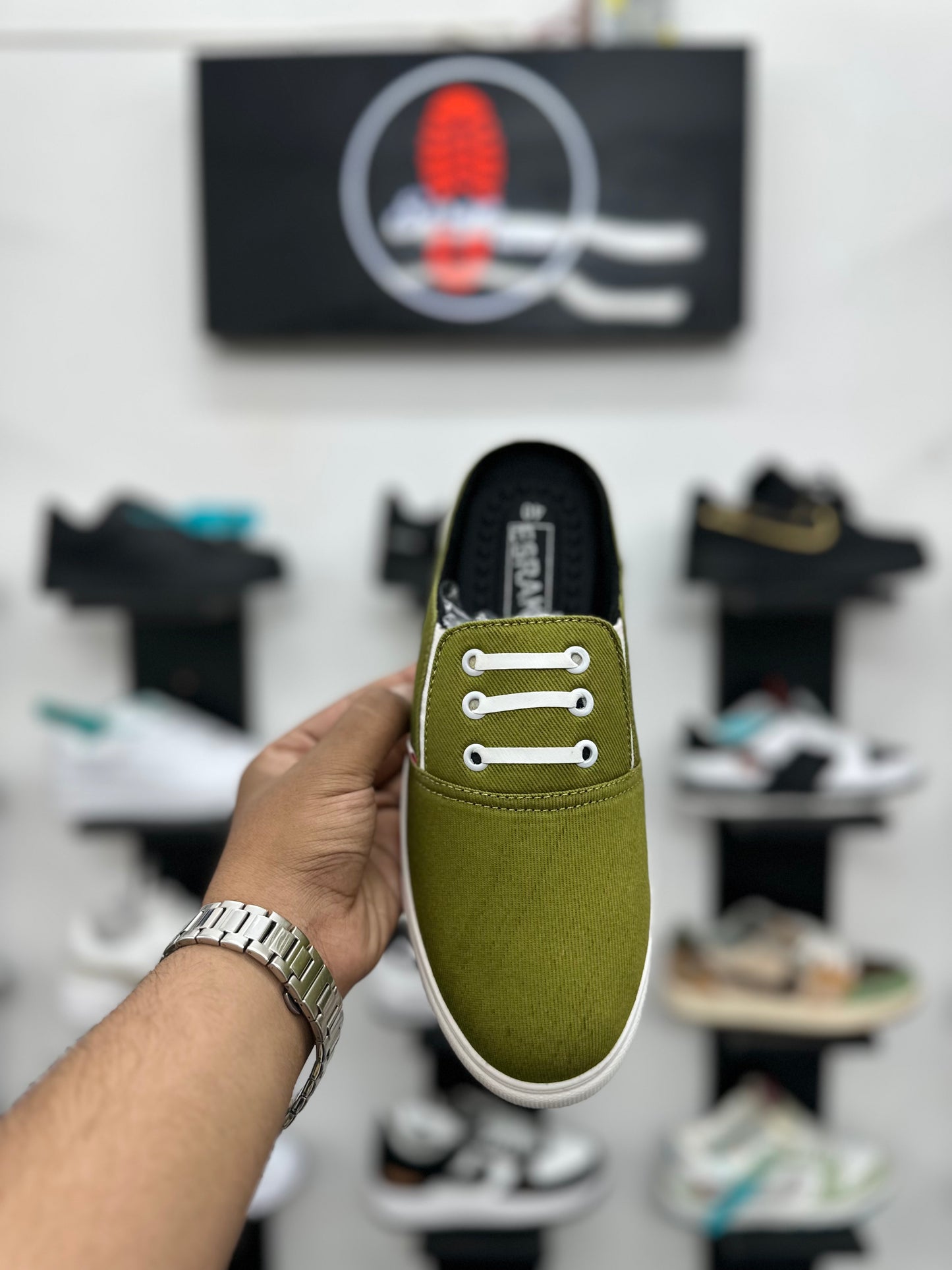 Esrakz-Half Shoes Olive