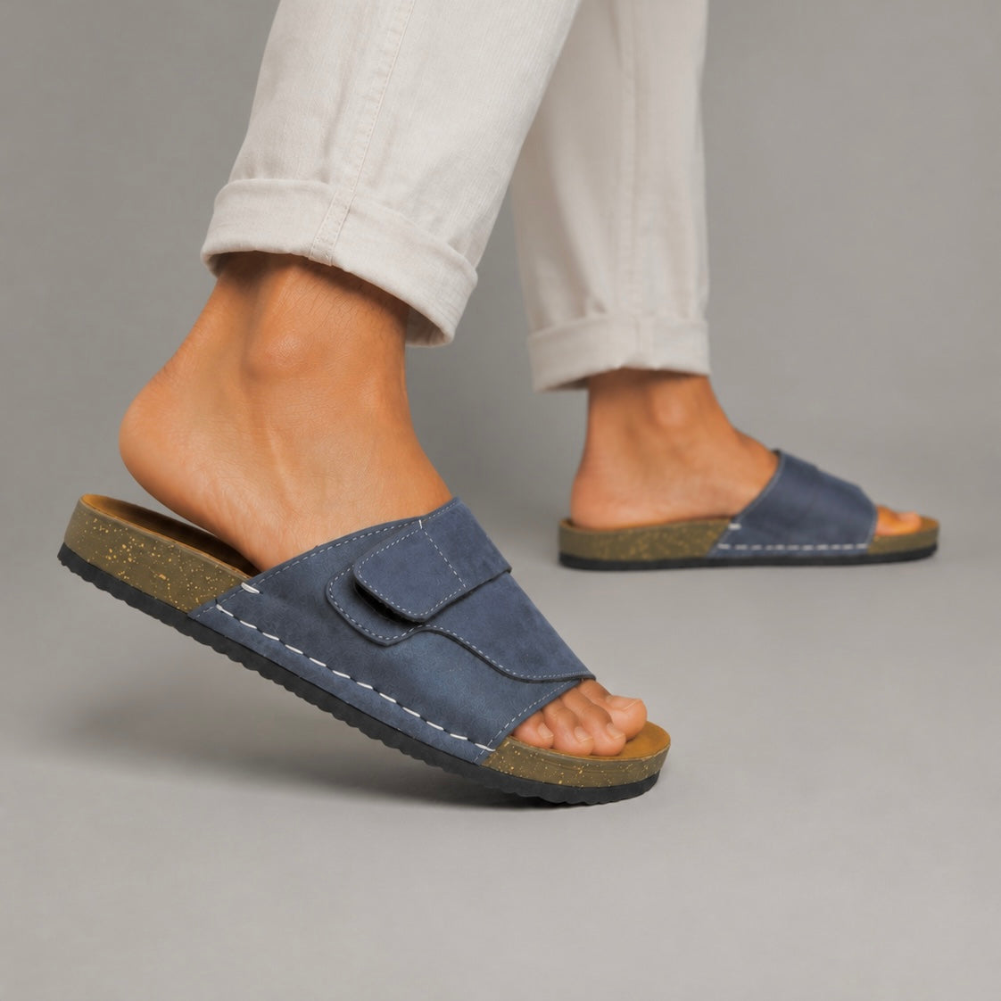 ESRAKZ Premium Suede Comfort Sandals – Slate