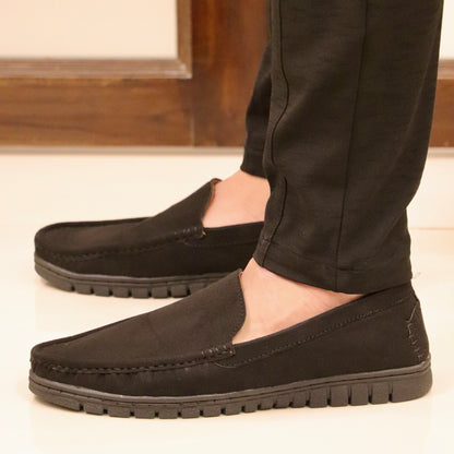 Men’s Casual Suede Loafers - Black