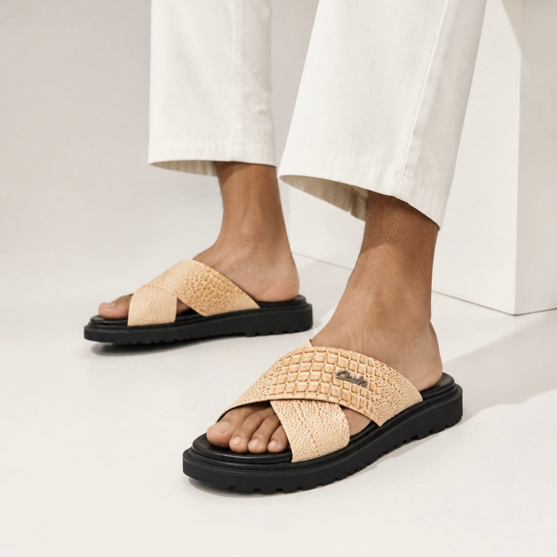 Esrakz Premium Dual Strap Sandals:Clarks 03