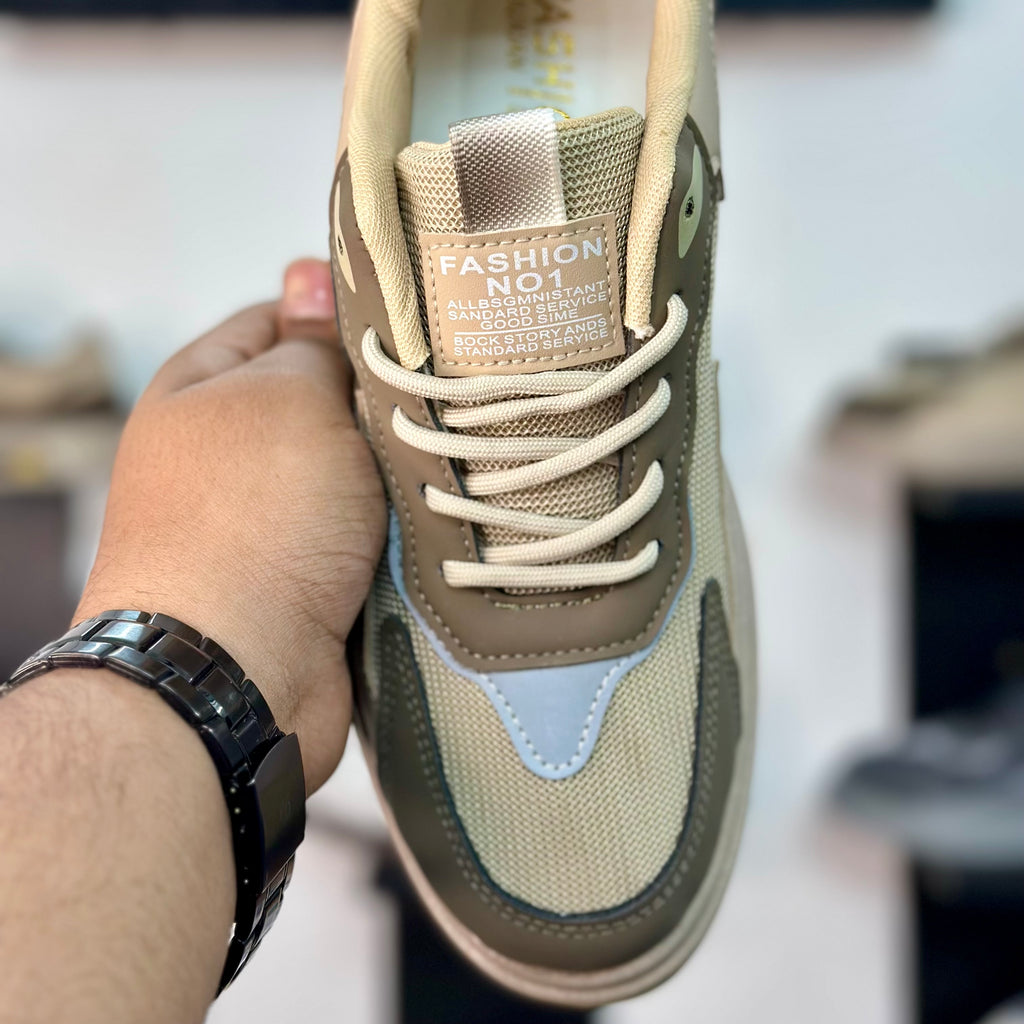 Fashion Low-Top Sneakers Arrow – Beige
