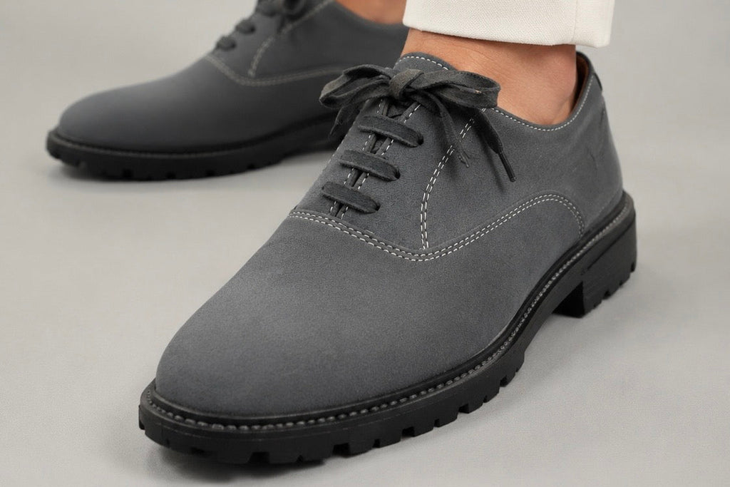 ESRAKZ Milano Oxford Shoes – Grey