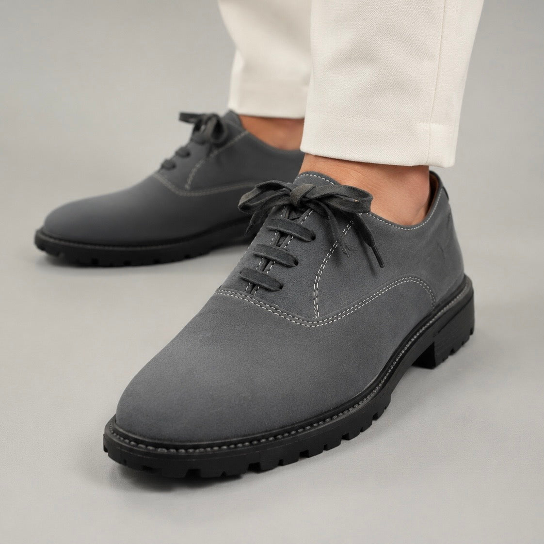 ESRAKZ Milano Oxford Shoes – Grey