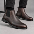 Esrakz Chocolate Chelsea Boots for Men | Elastic + Chain