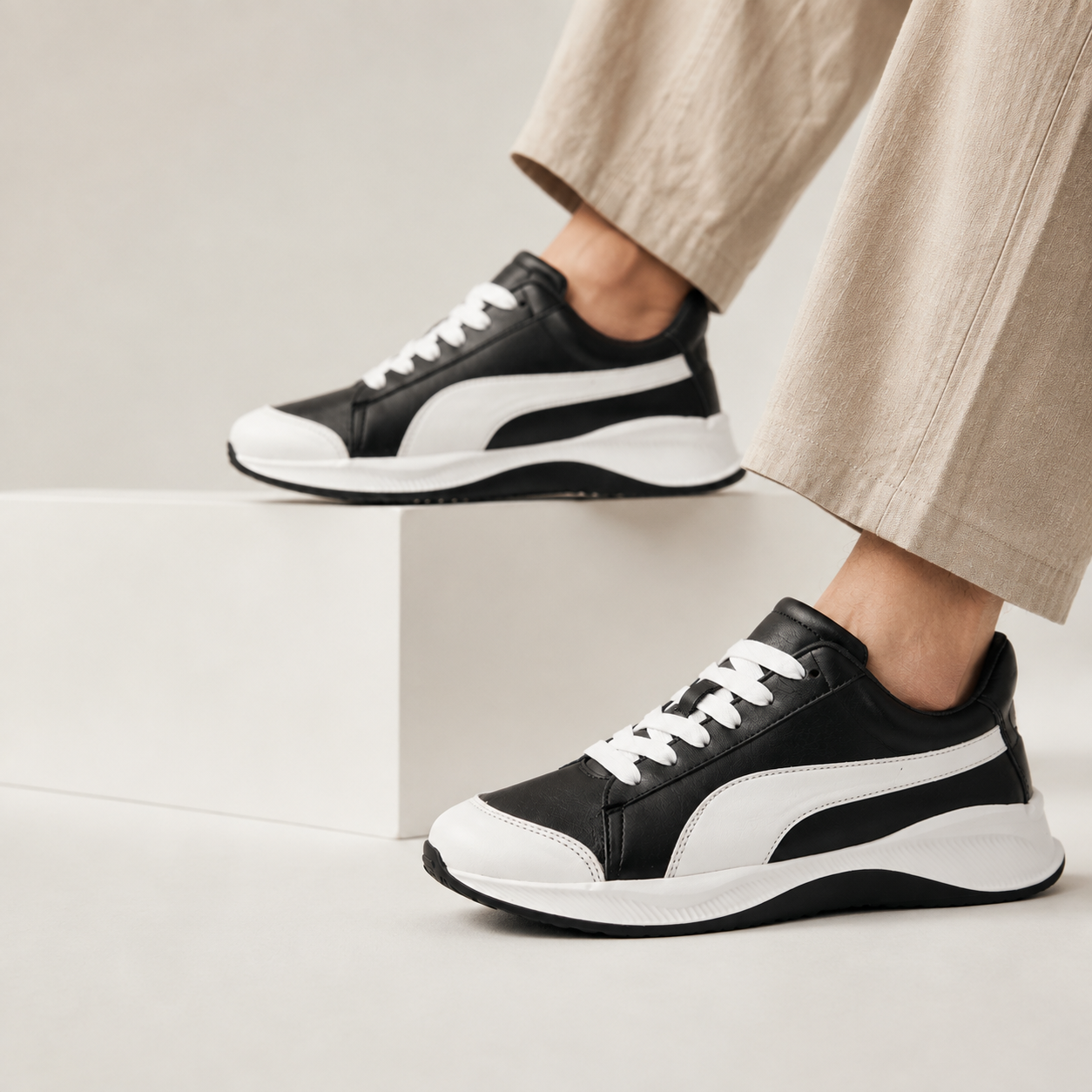 Esrakz Black Jambo Sneakers | Everyday Comfort & Street Style